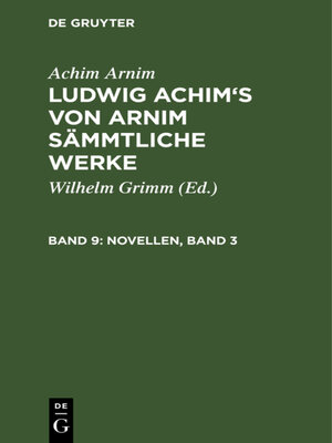 cover image of Novellen, Band 3